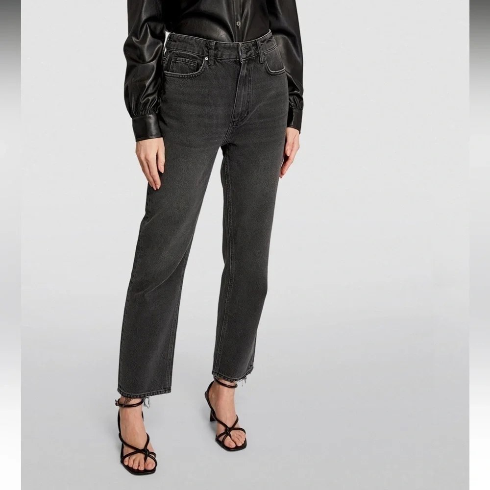 PAIGE black Noella High-Rise Straight Jeans SZ.31